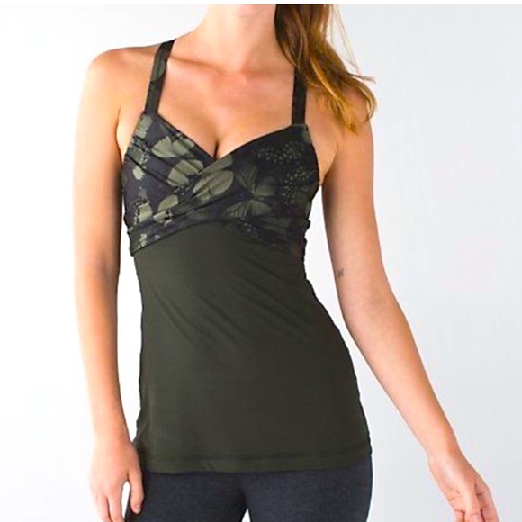 lululemon athletica Tops - Lululemon wrap it up top gator green